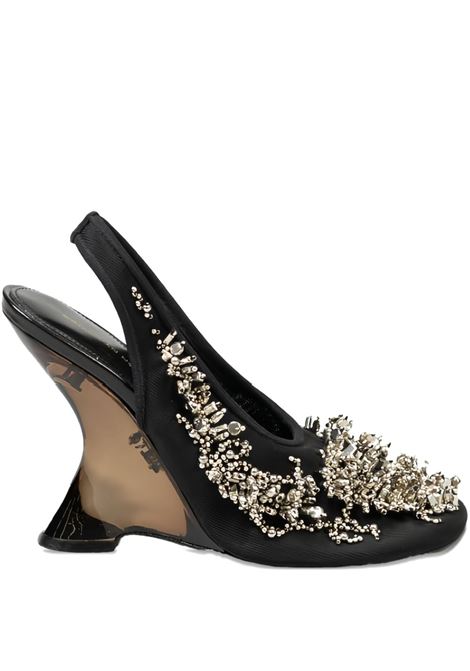 Decolleté con cinturino ricamato bulle in nero Dries Van Noten - donna DRIES VAN NOTEN | WS2511627900
